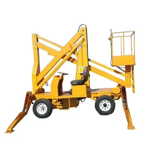China Supplier Wholesale Spider Tracked Boom Lift Towable Battery Cherry Picker