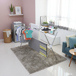 [HOME FRIEND] X-shaped Large (Mesh Net) Balanced frame Drying <b>Rack</b> for steady indoor drying performance - Product Image 3