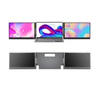 Double écran LCD 14 pouces pour ordinateur portable FHD Extension d'écran pour ordinateur portable Triple écran pour ordinateur portable