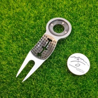 Outil de réparation de divots de golf personnalisé en plastique et métal, écologique et durable, marqueur de balle de golf magnétique, logo personnalisé, multicolore
