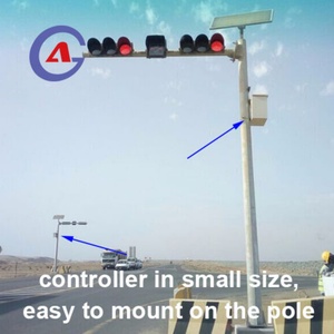 Contrôleur de feux de circulation sans fil à énergie solaire 12V, portée de communication 300m, écran LED, fonction de détection de panne, 1W - Product Image 4