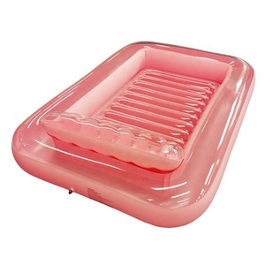SLOOSH PVC Inflatable Tanning Pool 105-136x46 Inch <b>Large</b> Air Mattress Adults <b>Pillow</b> 4-in-1 Sun Lounger Bath Bed Party Gift - Product Image 5
