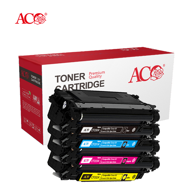 ACO Supplier CF330X CF331A CF332A CF333A 654X 654A Color Toner Cartridge Compatible for HP Printer MFP M651 Premium