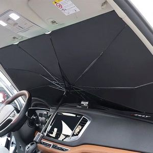 Grand parapluie manuel pliant en trois sections, pare-soleil de voiture, diamètre ouvert 102 cm, protection UV pour pare-brise avant, isolation thermique - Cadeau d'affaires - Product Image 1