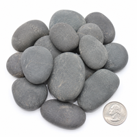 Piedras Decorativas de Río Negras Naturales Lavadas, 3-5cm/5-8cm, Diseño Japonés para Jardinería, Paisajismo, Caminos y Cobertura del Suelo