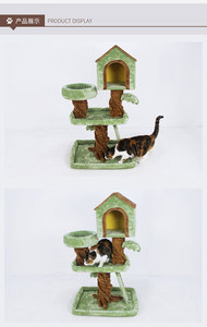 Simpatico albero di <span class=keywords><strong>gatto</strong></span> in legno ecologico e Scratcher <span class=keywords><strong>casa</strong></span> di Sisal rampicante per gatti - Product Image 3