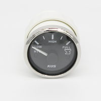 Indicateur de niveau de réservoir d'eau 52 mm en acier inoxydable 316 avec piston noir pour caravane et camping-car 9-32V CN;GUA