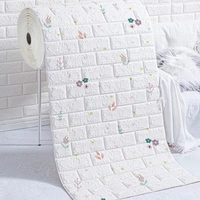 Panneaux muraux 3D en briques blanches Arthome, papier peint autocollant pour la décoration murale de la chambre à coucher, par rouleau
