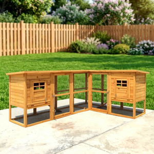 Shunda Sdc019 Luxury Modern Eco-friendly Large Wooden Chicken Coop & Run with Roof All Seasons Farm Use - Product Image 1