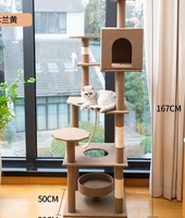 Arbre à chat ondulé avec condo et poteaux en sisal pour chats, vente en gros, OEM, logo personnalisé, marque privée, fournisseur pour animaux de compagnie, commande en gros, MOQ