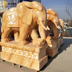 Jiahua Stone <b>Elephant</b> Sculpture Chinese Style Durable Outdoor Garden <b>Decoration</b> - Product Image 5