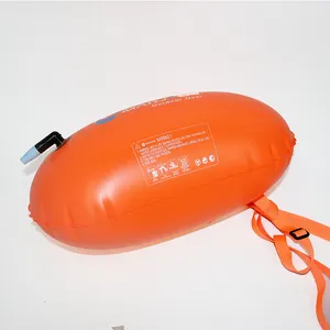 Ligero logotipo personalizado impermeable favorable ayuda para nadar seguro compañero de natación boya inflable flotante bolsa seca boya de natación