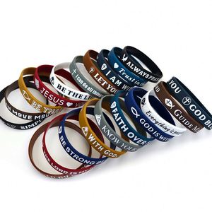 Bracelets promotionnels décoratifs en silicone personnalisés avec logo, thème biblique et inspirés des croyances religieuses, pour événements. - Product Image 4