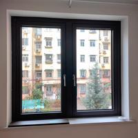 Ventanas Abatibles de Aleación de Aluminio de Bajo Costo de Fábrica con Rotura de Puente Térmico, Triple Acristalamiento, Bajo Emisividad y Mosquiteras Anti-Insectos