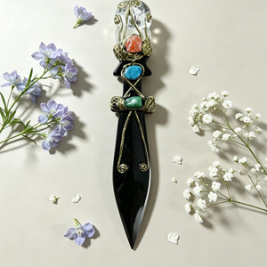 En gros, Baguette de guérison magique en cristal naturel, faite à la main et enroulée de fil, pour les chakras, ornement de sorcière - Product Image 2