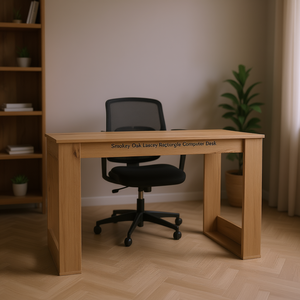 โต๊ะคอมพิวเตอร์ทรงสี่เหลี่ยมสมอคกี้โอ๊คลายซีย์พื้นผิวไม้เฟอร์นิเจอร์โฮมออฟฟิศ - Product Image 2