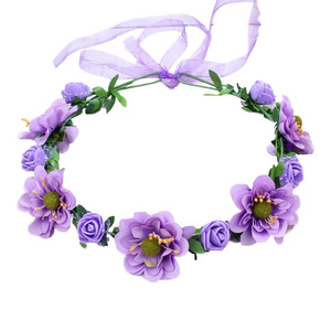 <span class=keywords><strong>Diademas</strong></span> Florales Ajustables <span class=keywords><strong>Hechas</strong></span> <span class=keywords><strong>a</strong></span> <span class=keywords><strong>Mano</strong></span> para Mujeres y Niñas, Corona de Flores, Guirnalda para Bodas, Fiestas de Cumpleaños HB342 - Product Image 3