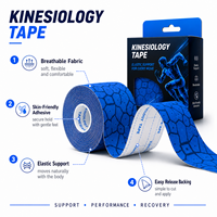 Bande de kinésiologie sportive personnalisée avec logo, imperméable, pour le soutien des muscles et des articulations