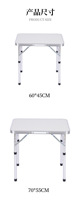 Table pliante d'extérieur en alliage d'aluminium avec extensions, table de pique-nique et de camping portable, design moderne