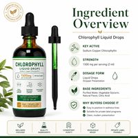 Gotas de Clorofila Líquida de Marca Privada, Alta Potencia para Desintoxicación y Apoyo Energético, Suplemento Vegano a Base de Plantas Sin OMG, OEM/ODM