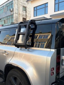 Scala Laterale Pieghevole Bloccabile Rinforzata per Fuoristrada, Ricambi per Modifiche Auto Land <span class=keywords><strong>Rover</strong></span> <span class=keywords><strong>Defender</strong></span> 90 110 130 2020-2026 - Product Image 3