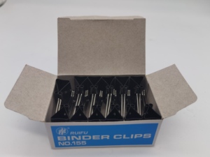 32 Mm Đen Kim Loại Giấy Chất Kết Dính Clip Với Nam Châm PVC Nhựa Thép Cho Văn Phòng Hoặc Trường Học PVC Tập Tin Clip Chủ 12 cái/hộp - Product Image 6