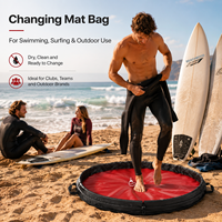 Tapis de changement de combinaison humide noir sac de transport accessoire de surf étanche pour planche à pagaie de planche de surf avec Logo imprimé