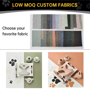 SinSky Set harnes anjing kustom, tali kerah Set Harness hewan peliharaan, pemegang tas kotoran, Harness anjing Tweed MEWAH YANG dapat disesuaikan - Product Image 6