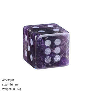 Dado quadrato da 16 mm, 1 pezzo, in ametista naturale, agata e occhio di tigre, con finitura opaca, in <span class=keywords><strong>pietra</strong></span> semipreziosa, per artigianato decorativo - Product Image 6