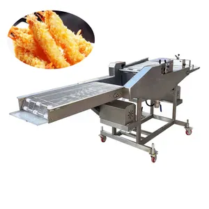 Peralatan lapisan remah roti membuat tepung berkelanjutan Dipping mesin bacaan ikan ayam goreng