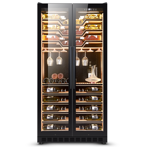 Cave à vin de luxe NE-427S avec double porte vitrée, réfrigérateur thermostaté pour la maison avec éclairage - Product Image 6