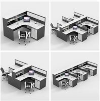 Poste de travail modulaire pour 6 personnes, cloison de bureau de 1200 mm de large pour centre d'appels