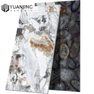 Carreaux muraux Saint Louis King, grand effet marbre gris foncé, surface polie mate, carreaux de sol en porcelaine, céramique - Product Image 2