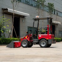 Kompakter Mini-Radlader Kleiner Knickgelenkter Frontlader mit Schaufel für Landwirtschaft und Garten
