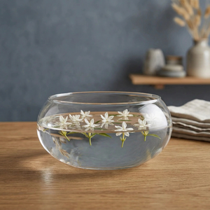 night blooming jasmine floating bowl mogra flower bowl <b>vase</b> for pooja white flower floating <b>vase</b> for home decor fragrant flower - Product Image 5