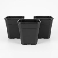 Pots de Jardin Décoratifs Carrés en PP, Style Japandi, Durables, Légers, avec Trou de Drainage, pour Intérieur/Extérieur, Vente en Gros