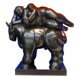 Nueva llegada estatua <span class=keywords><strong>de</strong></span> bronce Fernando <span class=keywords><strong>Botero</strong></span> <span class=keywords><strong>de</strong></span> una mujer gorda reclinada en <span class=keywords><strong>caballo</strong></span> - Product Image 1