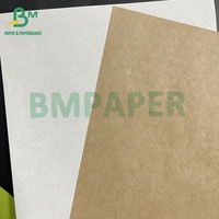Papier kraft imperméable recyclable 70 g/m² 80 g/m² en pâte vierge, haute flexibilité, surface lisse, blanc et brun, résistant à la traction