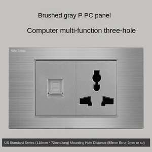 Prise murale américaine standard 118 avec prise USB et prise secteur multifonction type C pour usage domestique - Product Image 5