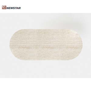 Newstar Mobilier de salle à manger contemporain de luxe <span class=keywords><strong>Table</strong></span> de salle à manger en travertin de grande taille <span class=keywords><strong>Table</strong></span> à manger en marbre rectangulaire d'hôtel pour 10