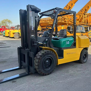 High Quality Used Komatsu FD50 5Tons Diesel Forklift Two Stage Mast Solid Tire 1000mm Fork Length Japan Offroad Capabilities - Product Image 1