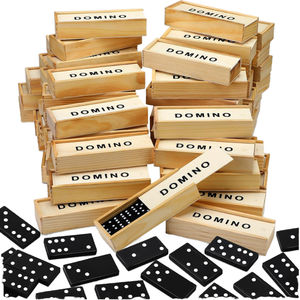 Juego de Dominó Mini, Doble 6, de Madera, Clásico, Juego de Mesa Educativo para Niños de 5 a 7 Años y Adultos, Caja de Viaje, Recuerdo de Fiesta 2026 - Product Image 1