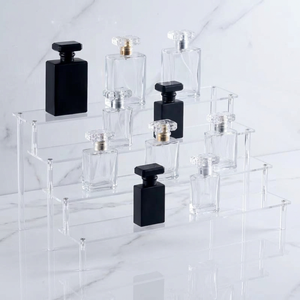 Étagère de présentation en acrylique transparent à 3 niveaux pour comptoir, présentoir pour parfums, cosmétiques, vitrine de vente au détail - Product Image 1