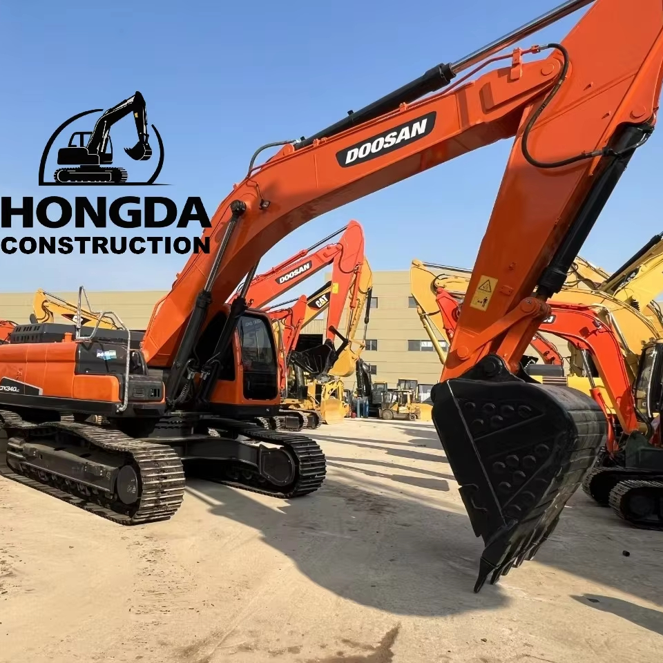 Doosan DX340LC гусеничный экскаватор большого размера б/у Строительная копальная техника опциональное оборудование
