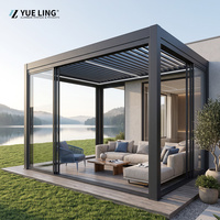 Pergola à toit à lamelles en aluminium sur mesure pour les entrepreneurs et les constructeurs, pergola de jardin, patio, télécommande électrique