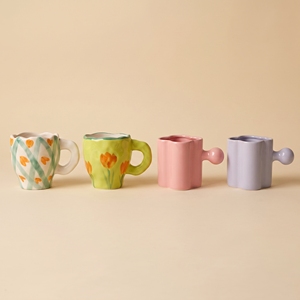 Tasses à café en céramique personnalisées avec logo, cadeau créatif, tasse à thé en porcelaine avec soucoupe pour la maison et le bureau - Product Image 1