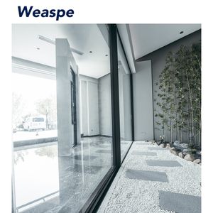 Sistema de portal de vidrio panorámico de piso a techo sin marco de grado arquitectónico Puerta de partición de perfil de carga de alta capacidad - Product Image 4
