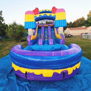 Tobogán inflable con forma de paleta de helado para niños, tobogán acuático inflable para niños. - Product Image 2
