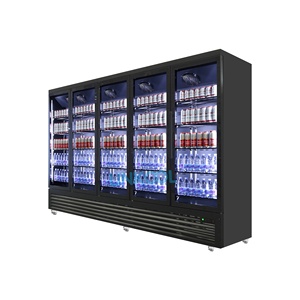 <span class=keywords><strong>Porte</strong></span> en verre verticale Réfrigérateur d'affichage <span class=keywords><strong>de</strong></span> boissons à 5 portes LINKOOL Ventilateur commercial Réfrigérateur Contrôle numérique <span class=keywords><strong>de</strong></span> la température pour - Product Image 2