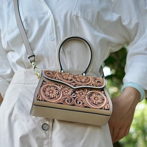 广州蜗牛真皮手工时尚奢华包设计师名牌女士手袋女式工作手提袋 - Product Image 6